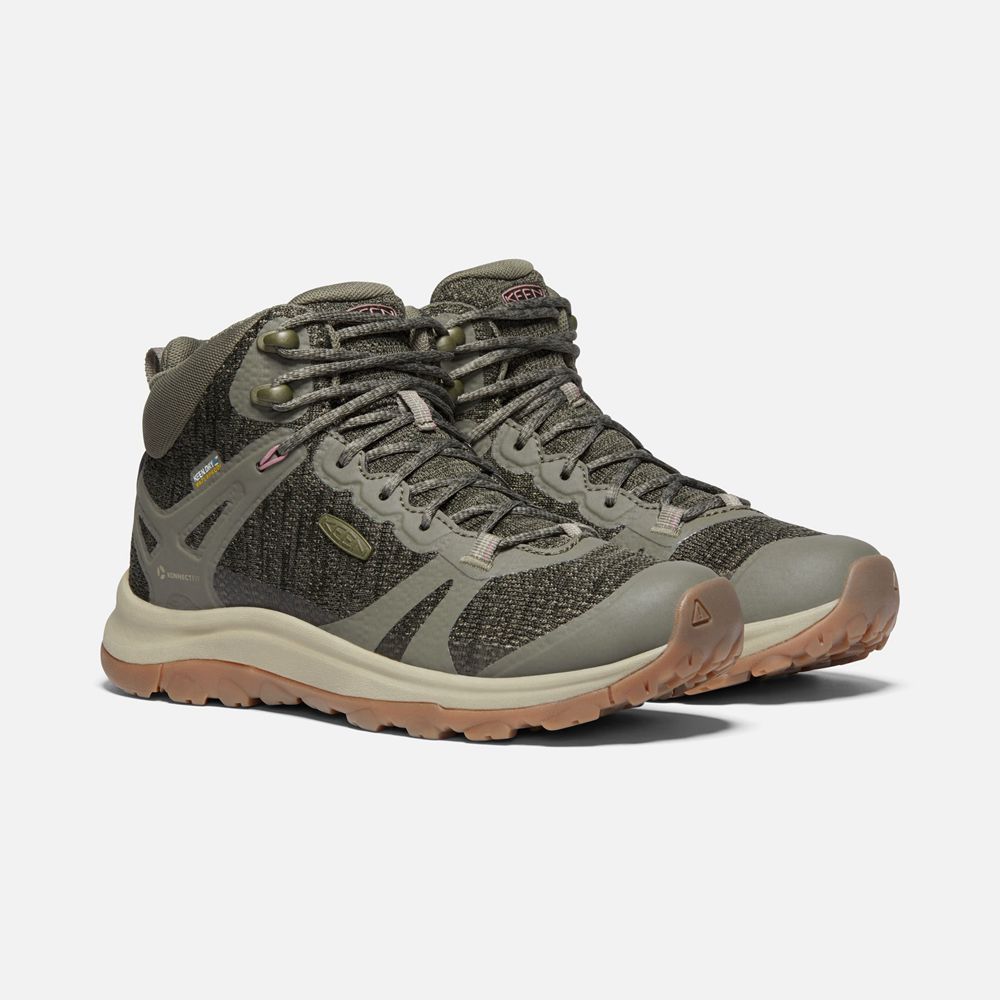 Bottes de Randonnée Keen Femme Vert Olive | Terradora Ii Waterproof | KRUMV-7825